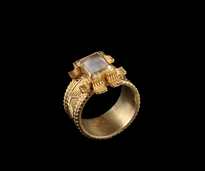 Sofic S. Ring Pravougaoni Gorski kristal gold plated